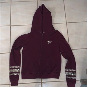 Pink sweatshirt hoodie